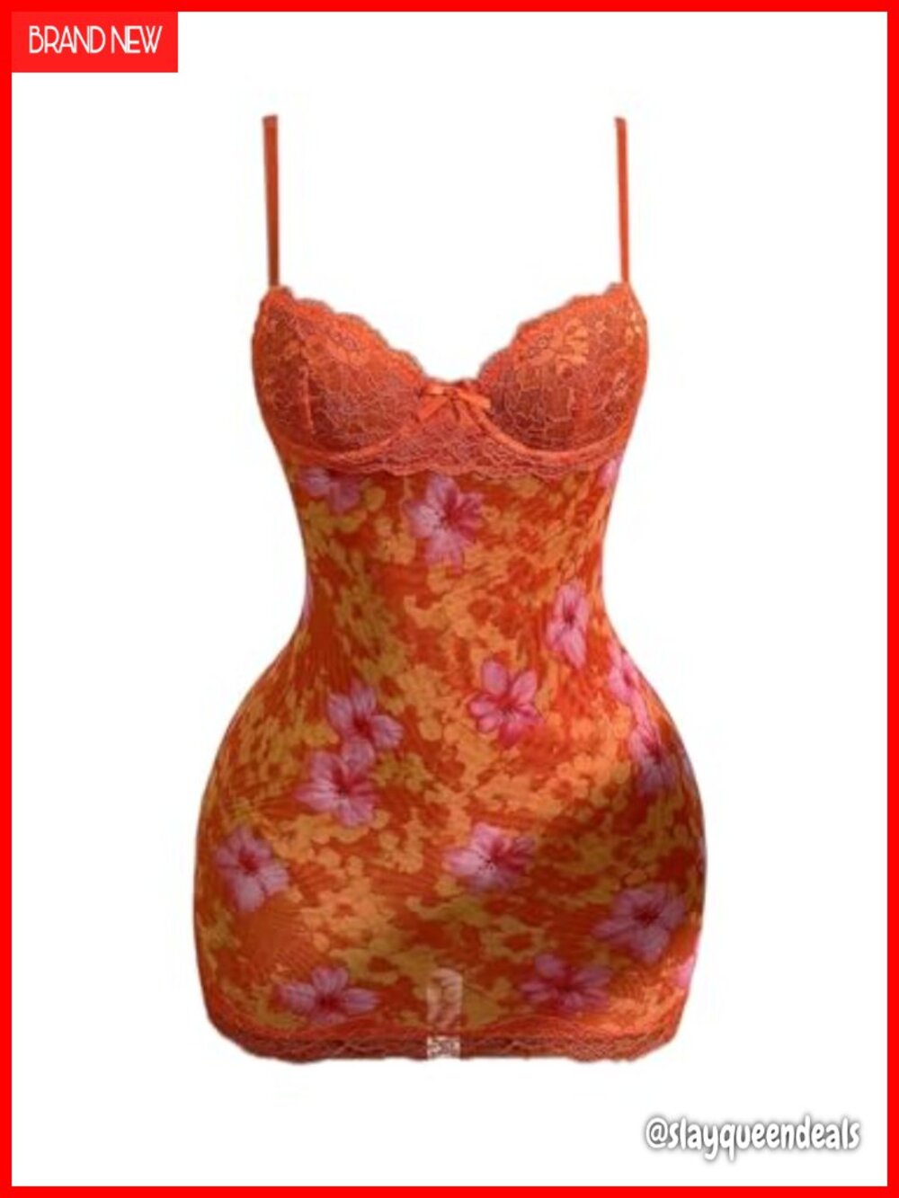 SOLY HUX Women's Floral Lace Bodycon Mini Dress Spaghetti Strap Club Outfit